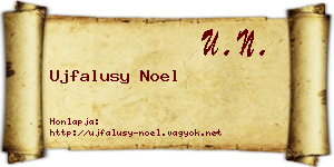 Ujfalusy Noel névjegykártya